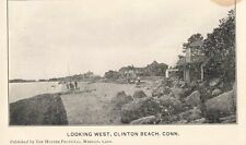 Looking West Clinton Beach Connecticut CT c1905 Vintage Postcard picture
