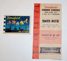 Disneyland vintage theme park ephemera souvenir lot set HI-LITES photo book picture