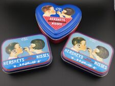 Vintage Hershey's Valentine's Day Candy Container  A Kiss For You Tin Lot picture