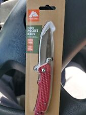 Ozark Trail Lock Knife Pocket▪︎Red Textured Handle ▪︎6709▪︎ NEW✅️ picture