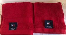 TOMMY HILFIGER (2) American Red Washcloths New picture