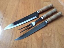 Bennington Forge Lifetime Cutlery Knives Fork Carving Set Slicing Stainless Vtg picture