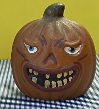 1995 Pumpkin Jack-o’-lantern Virginia Betourne  Halloween Chalkware TROUT CREEK picture