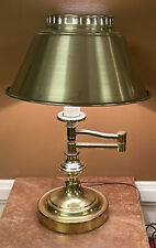 Vintage Swing Swivel Arm Brass Desk Table Light Lamp 17” picture