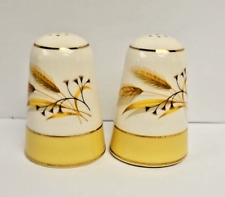 Vintage Homer Laughin Autumn Gold Wheat Salt & Pepper Shakers picture