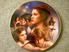 Hamilton Star Wars Heroes & Villains Princess Leia Plate; COA; original foam picture