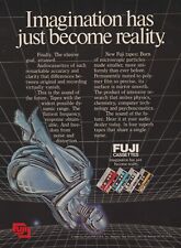 1980 Fuji Cassette Tapes - Flipping Rolling Cyborg Robot - Print Ad Photo Art picture