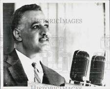 Press Photo Gamal Abdel Nasser speaks at a press conference - kfa25776 picture