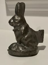 ANTIQUE PEWTER ICE CREAM, CANDY, CHOCOLATE RABBIT, BUNNY MOLD picture