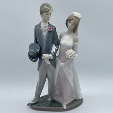 Lladro 1404 MATRIMONY Wedding Couple Bride and Groom - 12” Tall - Spain picture