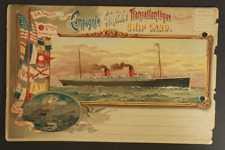 1901 La Champagne General Campaign Transatlantic Ship Card French Line Cabin picture