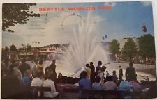 Vintage Postcard - 1962 Seattle World's Fair international fountain a7 picture
