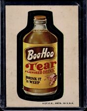 Topps 1973 Wacky Packages Sticker 2nd Series Boo-Hoo Tear Drink Tan Back picture