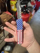 9 Inch American USA FLAG Spring Assisted Open POCKET KNIFE PATRIOTIC New picture
