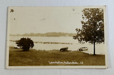 Postcard - Lake Fenton - Fenton Michigan - Boat - Posted 1945 RPPC picture