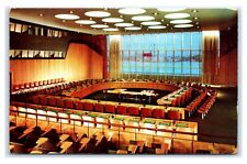 Postcard Economic & Social Council Chamber - United Nations, New York N8 picture