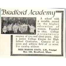 c1920 Harper's Magazine Ad - Bradford Academy Marion Coats Bradford MA EA3-2 picture