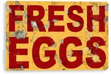 TIN SIGN Fresh Eggs Rustic Metal Décor Wall Art Farm Coop Store Kitchen A720 picture