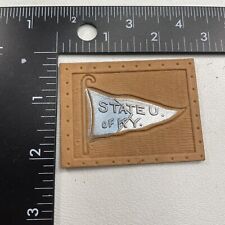 c 1910s STATE U OF KENTUCKY University Pennant Tobacco Leather Premium 28Y8 picture
