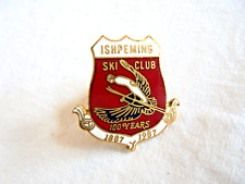 Vintage Ishpeming Ski Club (Michigan) 100 Years 1887-1987 Enamel Pin picture