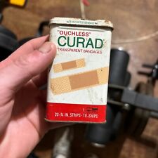 Vintage Curad Band Aid Metal Tin Box Empty picture