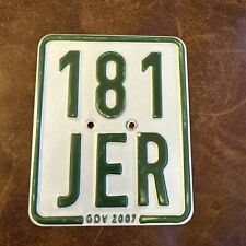2007 Germany 🇩🇪 German Moped License Plate.  Scooter 🛵 Tag # 181 JER picture