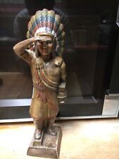 Duncan Ceramics Production hand painted cigar store Indian 12” Tall picture