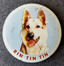 Rin Tin Tin Button - 1955 Screen Gems - Closed Pinback - Vintage Collectable picture