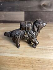 ANTIQUE  1900'S CAST IRON DOG NEWFOUNDLAND COIN BANK picture