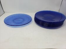 Set of 12 VTG  Acrylic 11” Dinner Plates: Sapphire Blue bubbles picture