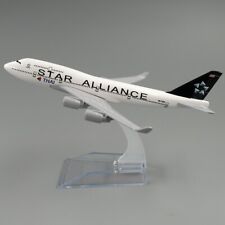 16cm Aircraft B747 THAI Star Alliance Boeing 747 Model Alloy Plane Xmas Gift Toy picture