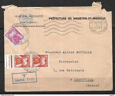 France taxed letter of 04 02 1959 from the Prefecture of Meurthe and Moselle for Le picture