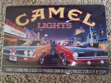 Camel Lights Metal Sign Featuring Muscle Car  Mopars New SEALED  picture