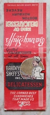 VINTAGE MATCHBOOK COVER BARNEY SHEFF'S INC. DELICATESSEN BOSTON ROXBURY REVERE picture