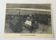 1886 magazine engraving ~ INDIAN GRAVEYARD Port Qu'Appelle, Saskatchewan picture