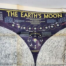 Earth's Moon National Geographic Map Supplement Vintage Poster Mar 1969 picture