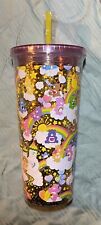 Care Bears 32 Oz Large Glitter Tumbler With Lid And Straw 2023 New picture