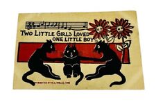 Antique Postcard 1906 “Two Little Girls Loved One Little Boy