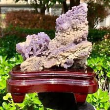 1.98LB Beautiful Natural Purple Grape Agate Chalcedony Crystal Mineral Specimen picture