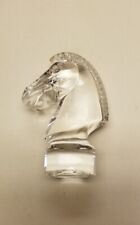 Hoya Japan Crystal Clear Art Glass Horse Head ~ Signed, Chipped Base picture
