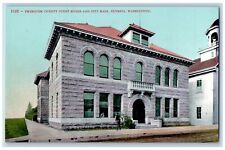 Olympia Washington Postcard Thurston County Court House City Hall c1910 Vintage picture