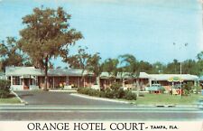 Tampa Florida, Orange Hotel Court, Advertising, Vintage Postcard picture