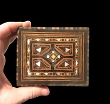 Damascus Micro Mosaic Wood Box, Old / Vintage 1920-1940 Great Inlay Marquetry picture