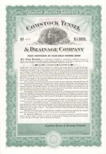 Comstock Tunnel and Drainage Co. - $1,000 - Bond - Mining Bonds picture