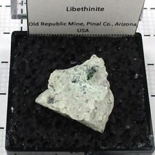 03172 Libethinite Old Republic Mine Arizona Rare Mineral Thumbnail TN picture