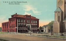 Postcard - Newton, Kansas, YMCA & First Baptist Church - C. 1910 picture