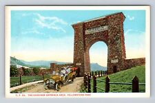 Yellowstone National Park, Gardiner Entrance Arch, Series #62, Vintage Postcard picture