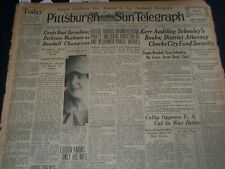 1931 OCT 11 PITTSBURGH SUN-TELEGRAPH NEWSPAPER -CARDS DETHRONE MACKMEN - NT 7586 picture