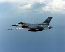 US Air Force USAF F-16 aircraft releases AIM-120 missle 12X18 Photograph picture
