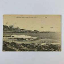 Postcard Maine Pemaquid Point ME Light House Coast 1953 Posted picture